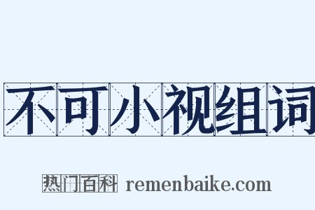 不可小视组词是什么意思的图片